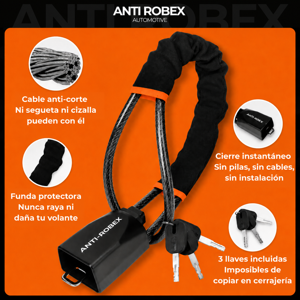 ANTI-ROBEX™ Candado Antirrobo